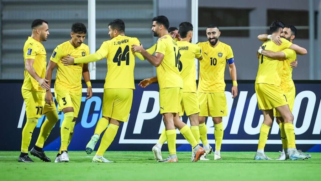 Al-Khaldiya AFK Chempionlar Ligasi 2 boshlanishidan oldin golni nishonlamoqda