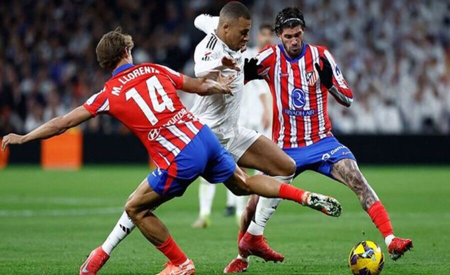 Kilian Mbappe (Real Madrid) Atletiko Madrid himoyachilariga qarshi